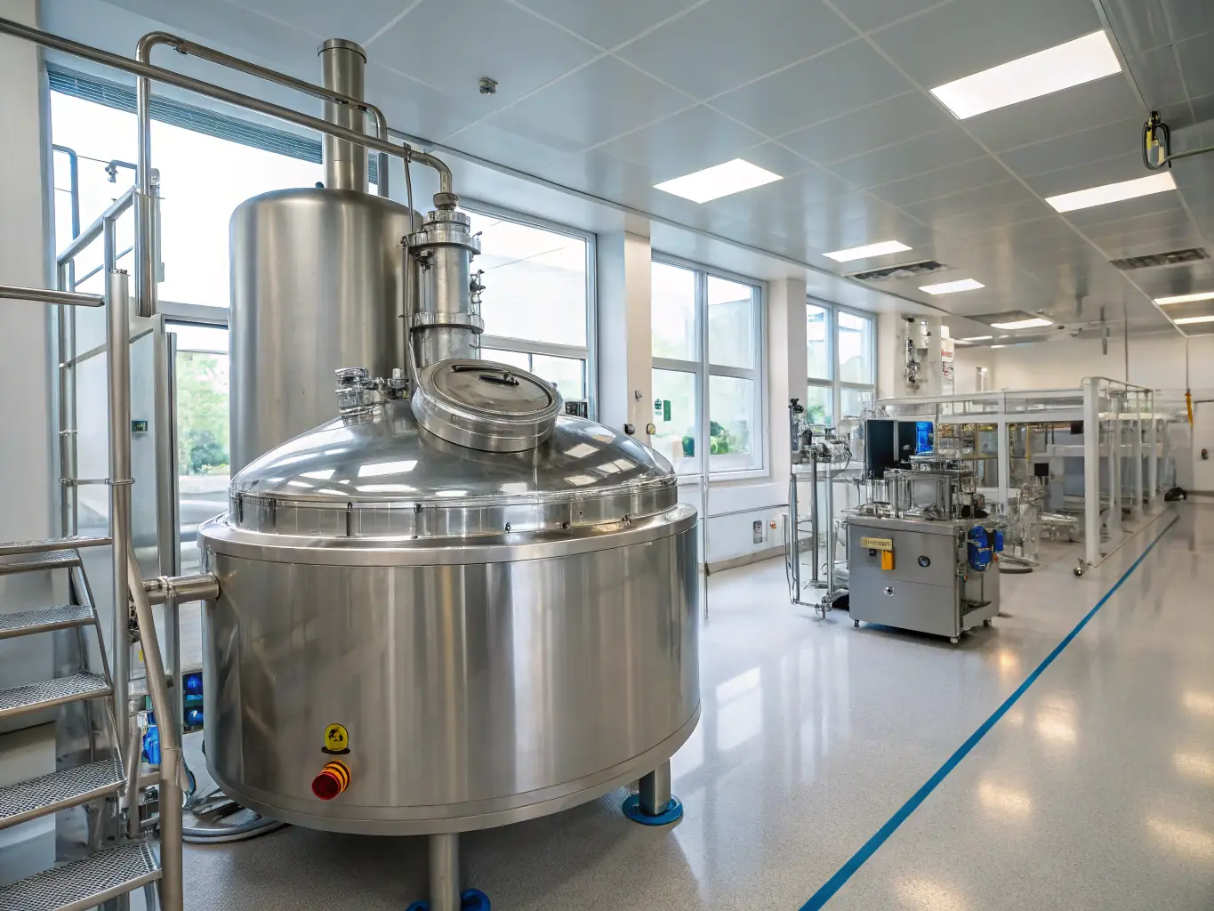 A visual representation of a pharmaceutical manufacturing facility, emphasizing the importance of SCWO technology in safely disposing of pharmaceutical waste and byproducts.